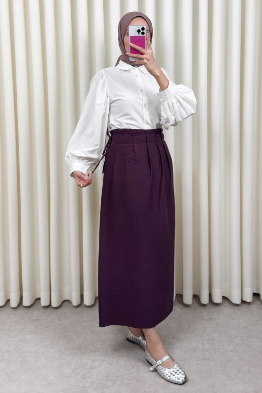 Yan Bağlamalı Ayarlanabilir Etek 0051 - MÜRDÜM