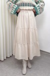 Paraşüt Kumaş Katlı Etek 0052 - BEJ Paraşüt Kumaş Katlı Etek 0052 - BEJ