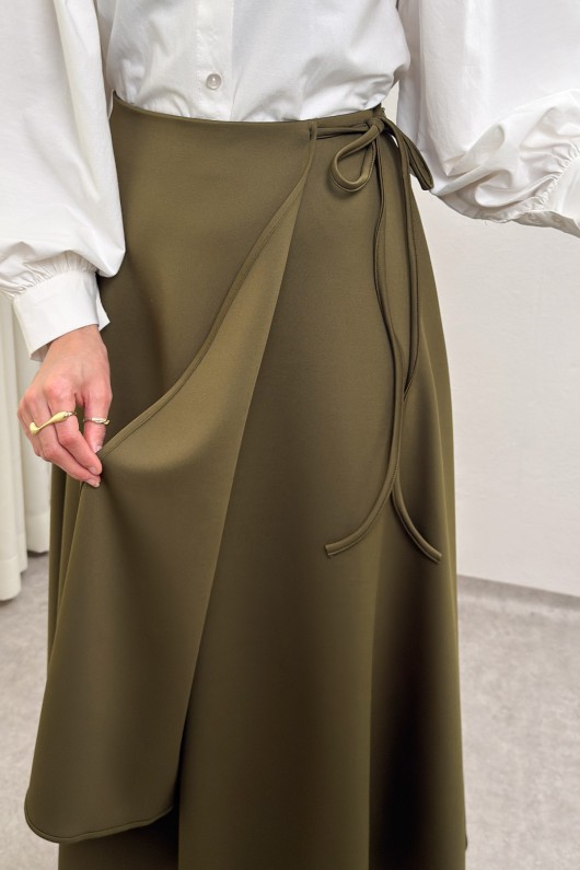 Belden Bağcıklı Scuba Etek 0056 - HAKİ