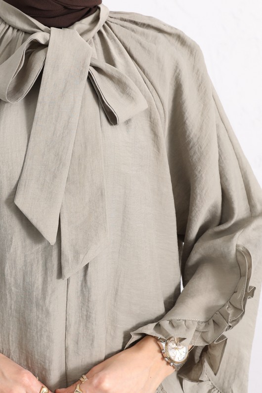 Yaka Bağlamalı Tunik Y0059 - HAKİ