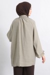 Yaka Bağlamalı Tunik Y0059 - HAKİ