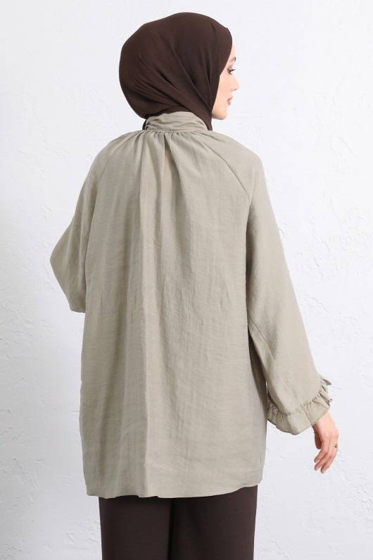 Yaka Bağlamalı Tunik Y0059 - HAKİ