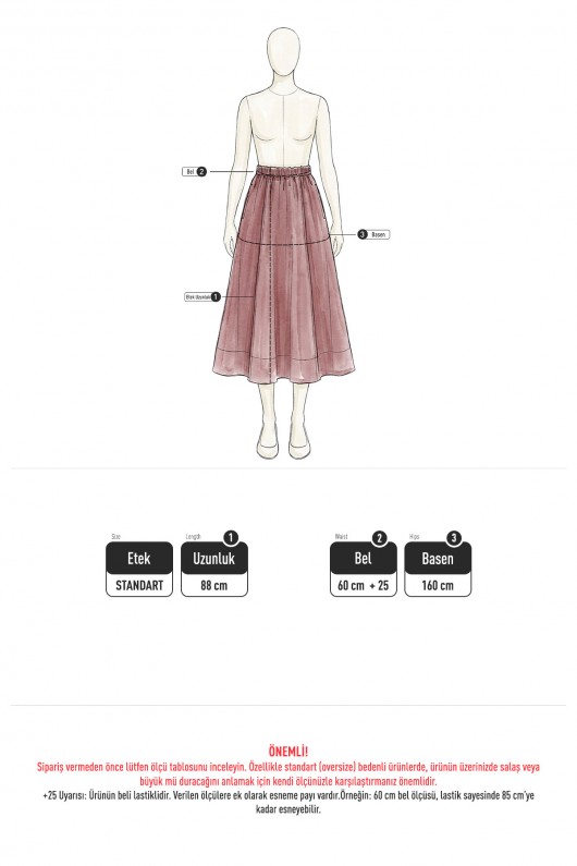 Cepli Poplin Etek 0060 - EKRU