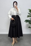 Cepli Poplin Etek 0060 - SİYAH