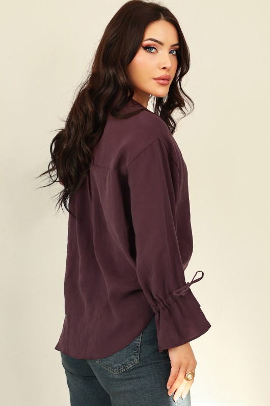 Kol Büzgülü Gömlek 0069 - MÜRDÜM