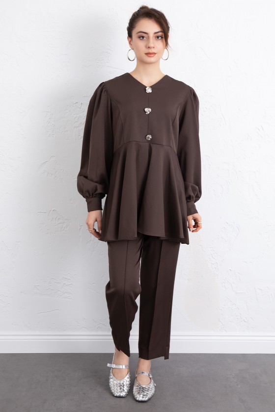 Volan Detay İkili Takım 0071 - KAHVERENGİ