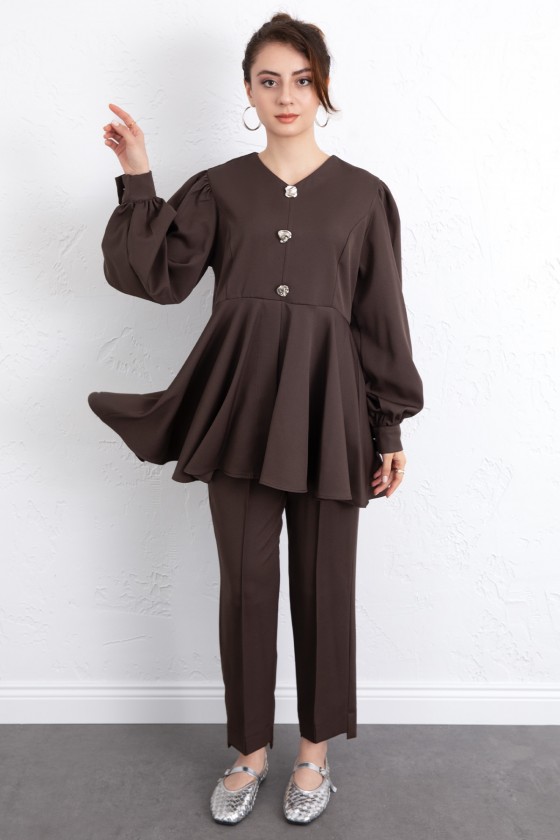 Volan Detay İkili Takım 0071 - KAHVERENGİ