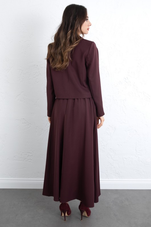  Bağcık Detay Ceketli Takım 0076 - MÜRDÜM