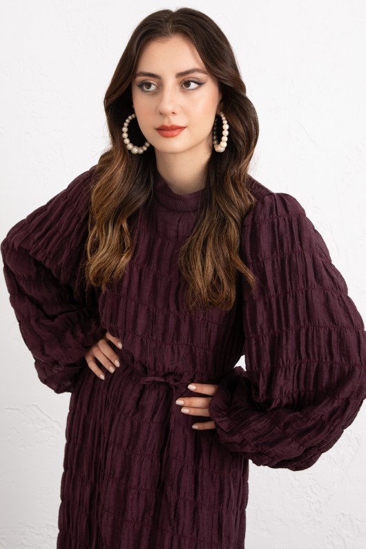 Gipeli Modal Elbise 0080 - BORDO