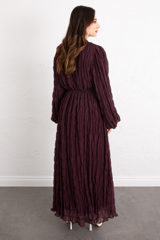 Gipeli Modal Elbise 0080 - BORDO