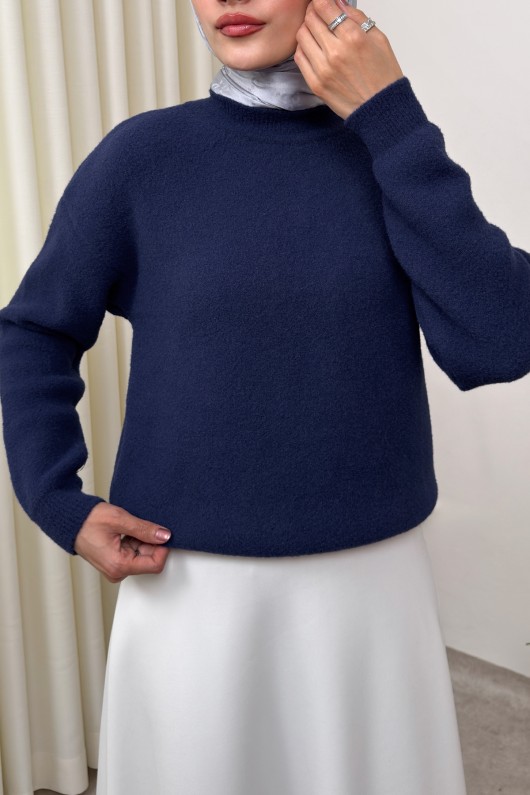 Yumoş Triko Kazak 0082 - LACİVERT