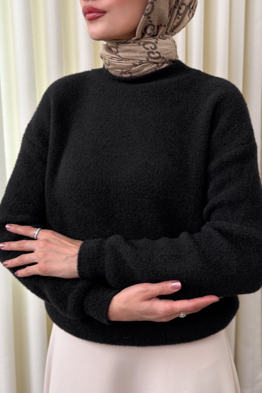 Yumoş Triko Kazak 0082 - SİYAH Yumoş Triko Kazak 0082 - SİYAH