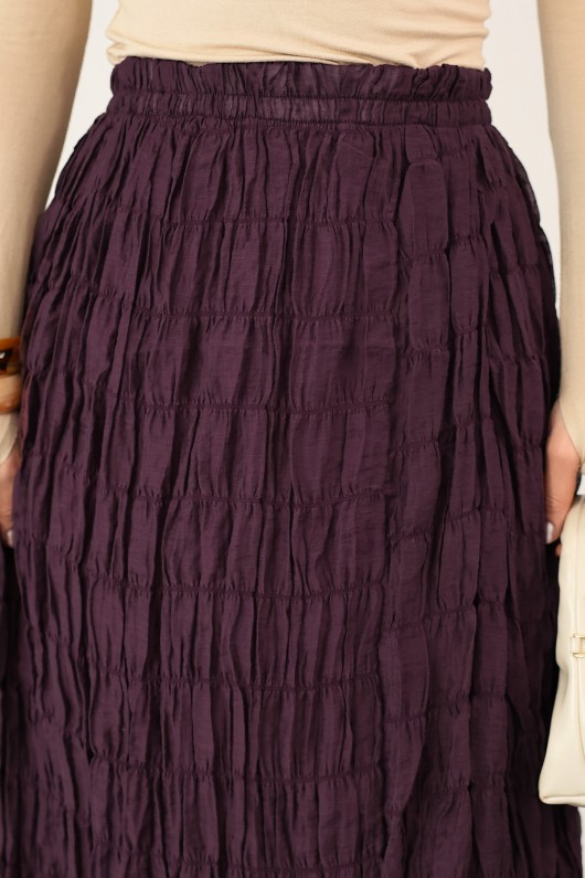 Lastik Bel Gipeli Maxi Etek 0084 - MÜRDÜM