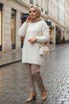 Sakallı Örme Triko Tunik 07314 - BEJ