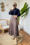 Leopar Desenli Etek 152024 - TABA