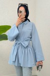 Kimono Kol Fiyonklu Tunik 1613 - BEBE MAVİSİ