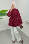 Kimono Kol Fiyonklu Tunik 1613 - BORDO