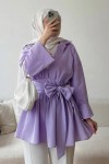 Kimono Kol Fiyonklu Tunik 1613 - LİLA
