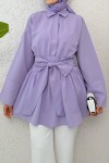 Kimono Kol Fiyonklu Tunik 1613 - LİLA