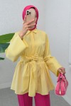 Kimono Kol Fiyonklu Tunik 1613 - SARI