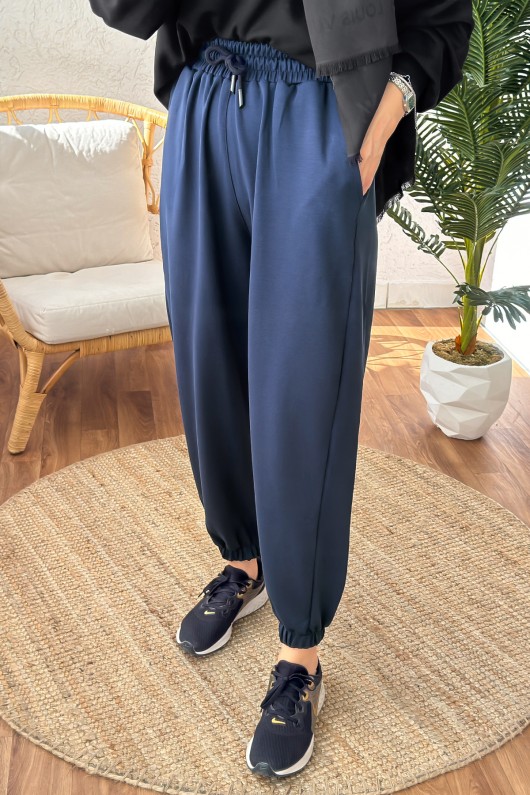 18024 Paçası Lastikli Eşofman Altı - LACİVERT