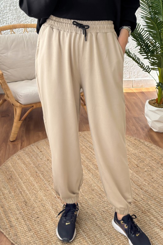 18024 Paçası Lastikli Eşofman Altı - TAŞ RENGİ 18024 Paçası Lastikli Eşofman Altı - TAŞ RENGİ