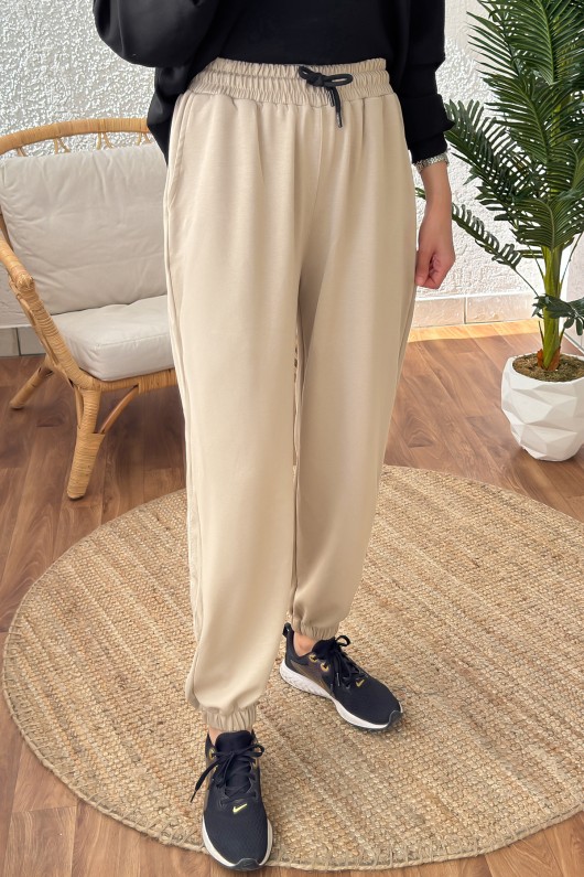 18024 Paçası Lastikli Eşofman Altı - TAŞ RENGİ 18024 Paçası Lastikli Eşofman Altı - TAŞ RENGİ