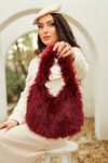 Suni Kürk Omuz Çantası 18212 - BORDO Suni Kürk Omuz Çantası 18212 - BORDO