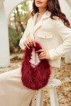 Suni Kürk Omuz Çantası 18212 - BORDO Suni Kürk Omuz Çantası 18212 - BORDO