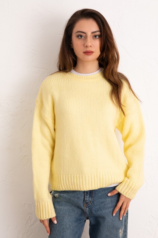 Bisiklet Yaka Basic Kazak 19185 - SARI