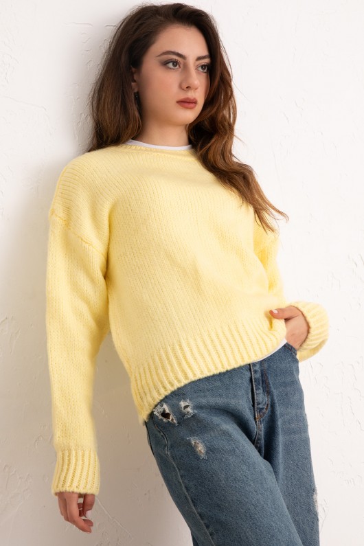 Bisiklet Yaka Basic Kazak 19185 - SARI