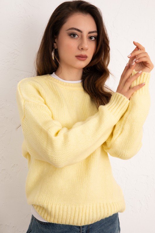 Bisiklet Yaka Basic Kazak 19185 - SARI