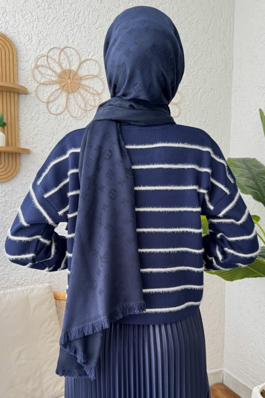 Düğmeli Kısa Triko Hırka 1920 - LACİVERT