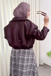Beli Lastikli Suni Deri Ceket 2016 - BORDO Beli Lastikli Suni Deri Ceket 2016 - BORDO