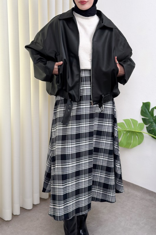 Kemer Detaylı Bomber Suni Deri Ceket 2017 - SİYAH Kemer Detaylı Bomber Suni Deri Ceket 2017 - SİYAH