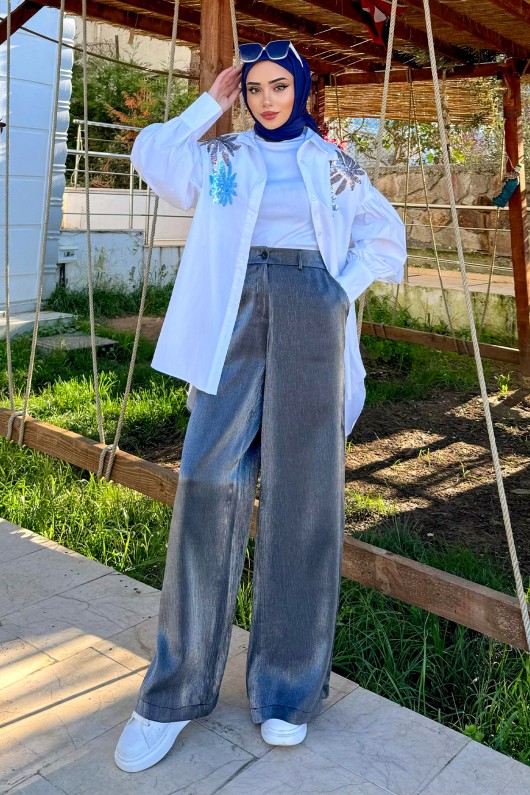 2026 Boru Paça Pantolon - GRİ 2026 Boru Paça Pantolon - GRİ