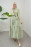 İspanyol Kol Kuşaklı Elbise 2035 - ÇAĞLA YEŞİLİ