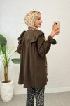 Omuz Fırfır Detaylı Tunik 2044 - KAHVERENGİ
