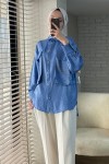 2081 Büyük Cepli Gömlek - MAVİ
