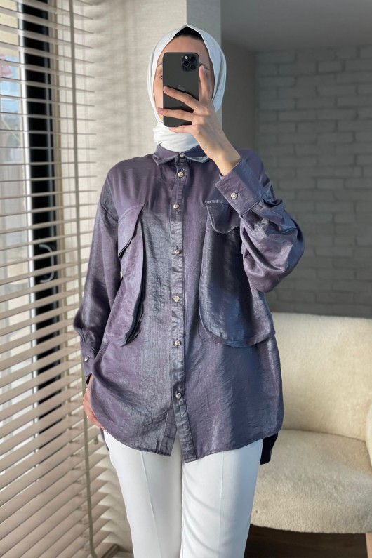 2081 Büyük Cepli Gömlek - MOR