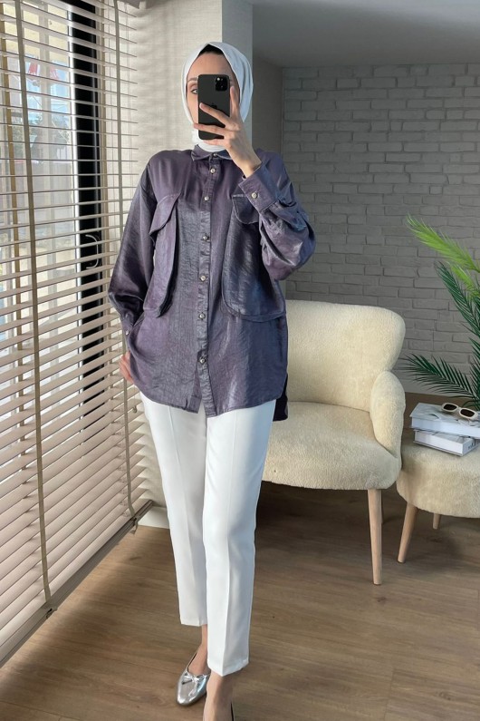 2081 Büyük Cepli Gömlek - MOR