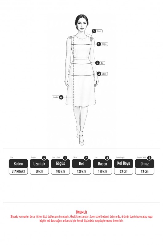 Etamin Nakışlı Tunik  2099 - KREM