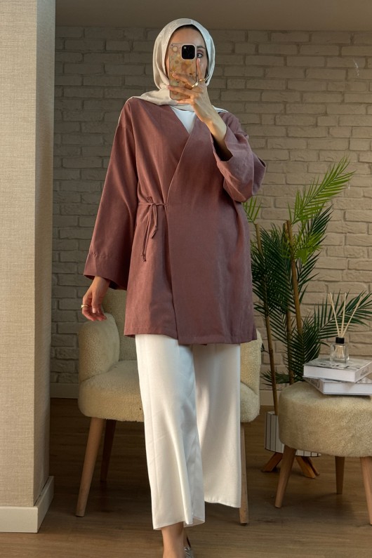 2147 İçten Bağlamalı Kap - GÜL KURUSU