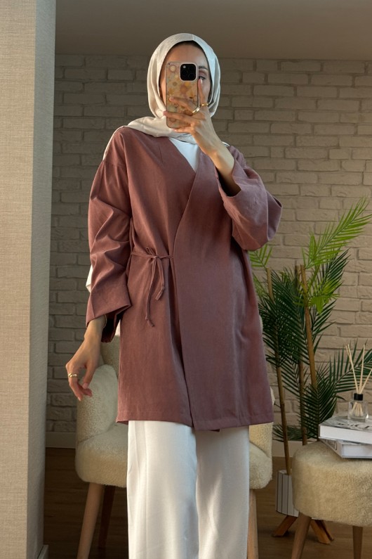 2147 İçten Bağlamalı Kap - GÜL KURUSU