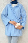 Yandan Bağlamalı Tunik 2151 - BEBE MAVİSİ Yandan Bağlamalı Tunik 2151 - BEBE MAVİSİ