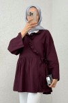 Yandan Bağlamalı Tunik 2151 - BORDO