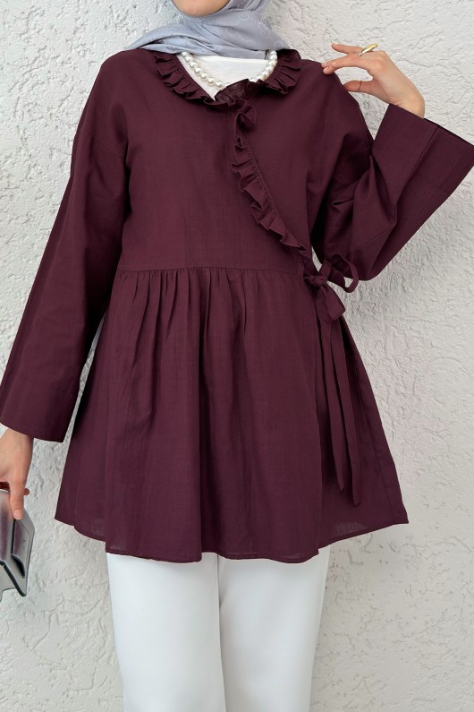 Yandan Bağlamalı Tunik 2151 - BORDO