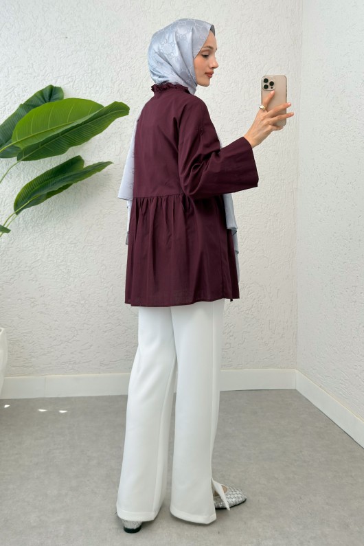 Yandan Bağlamalı Tunik 2151 - BORDO