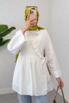 Yandan Bağlamalı Tunik 2151 - KREM