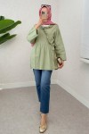 Yandan Bağlamalı Tunik 2151 - MİNT YEŞİLİ